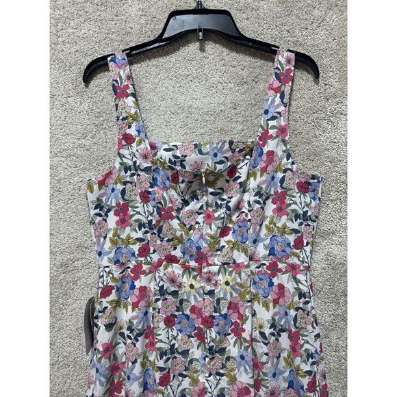 NSR Midi Dress Napean Sea Road Floral NWT Women's Large Sleeveless Split Front - Picture 11 of 12
